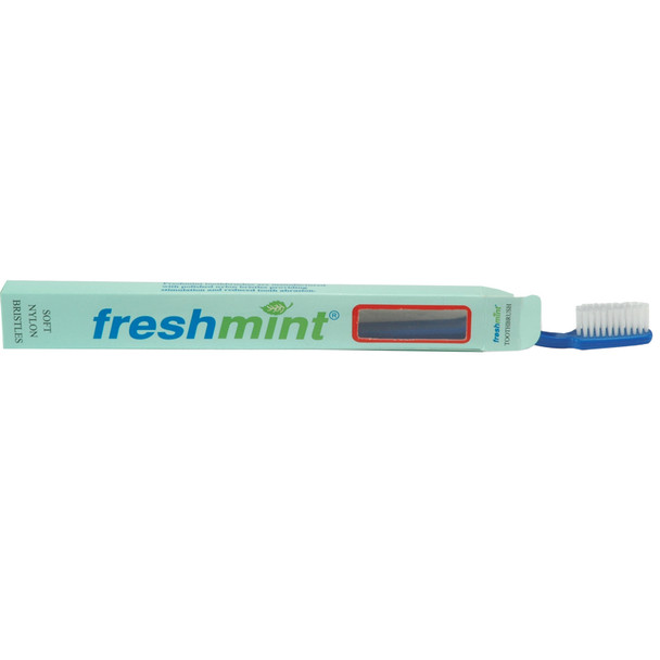 New World Imports Freshmint Premium Nylon Toothbrush, 288 toothbrushes/case, Patient Care and Hygiene Kits