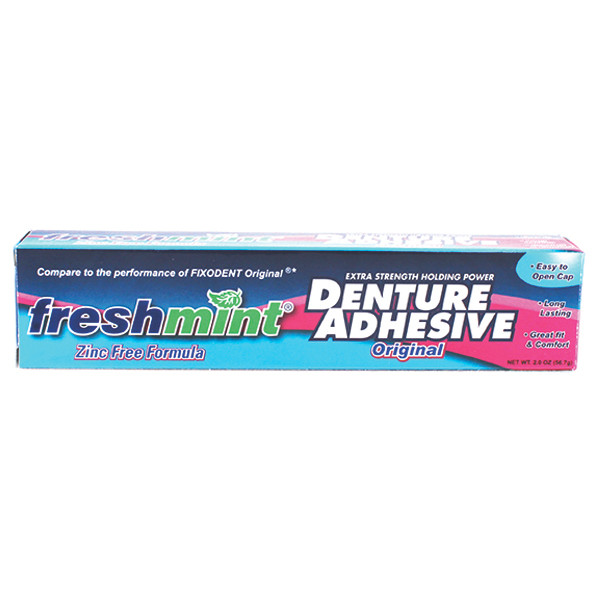 New World Imports Freshmint 2 oz. Denture Adhesive, 12 boxes of 6 tubes (72 tubes), Case Pack