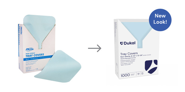 Dukal Tray Covers, 8-1/2" x 12-1/4", Blue, Non-Sterile, 1000/Case, Size B, 8-½" x 12-¼", 1000 per Case