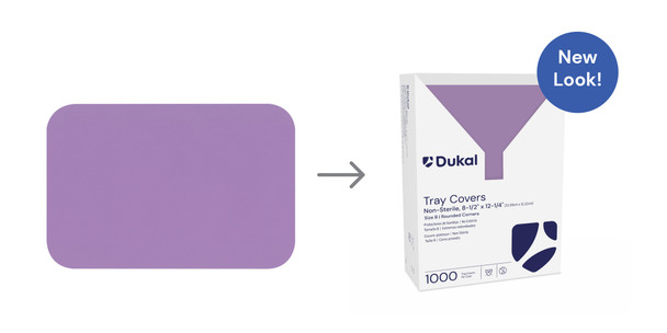 Dukal Tray Covers, 8-1/2" x 12-1/4", Lavender, Non-Sterile, 1000/Case, Size B, 8-½" x 12-¼"