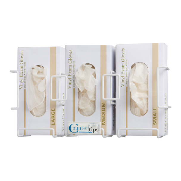 Dukal CounterTips Glove Rack, 3-Boxes, 17.3" x 4.3" x 7.7", Non-Sterile, 1/Each, Triple Box