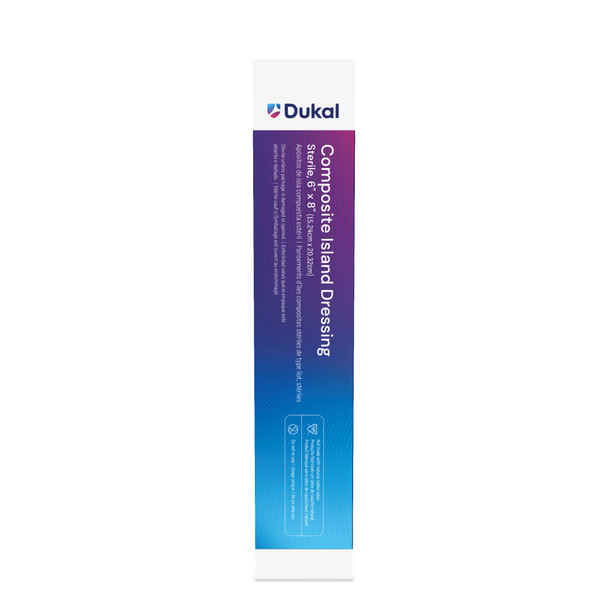 Dukal Sterile Composite Island Dressing, 6" x 8", 1/Pack, 25 PK/BX, 4 BX/CS, 100 per Case, for Wound Dressings