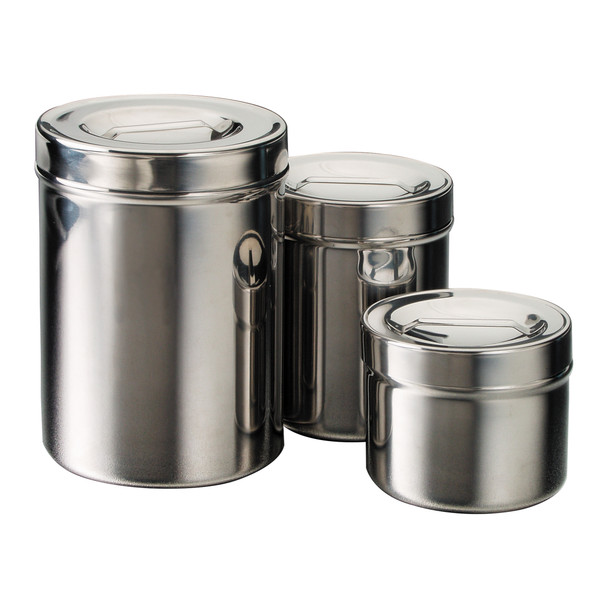 Dukal Stainless Steel Dressing Jar, 1 qt, Non-Sterile, 12/Box, 12 per Case, Made of the high grade stainless