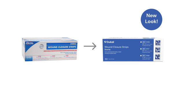 Dukal Sterile Wound Closure Strips, 1/4" x 4", 10/Pack, 50 PK/BX, 4 BX/CS, ¼" x 4", 2000 per Case