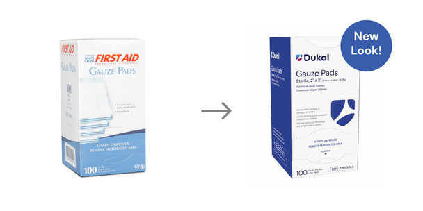 Dukal Sterile Gauze Pads, 12-Ply, 2" x 2", 1/Pack, 100 PK/BX, 12 BX/CS, 1200 per Case, for Gauzes