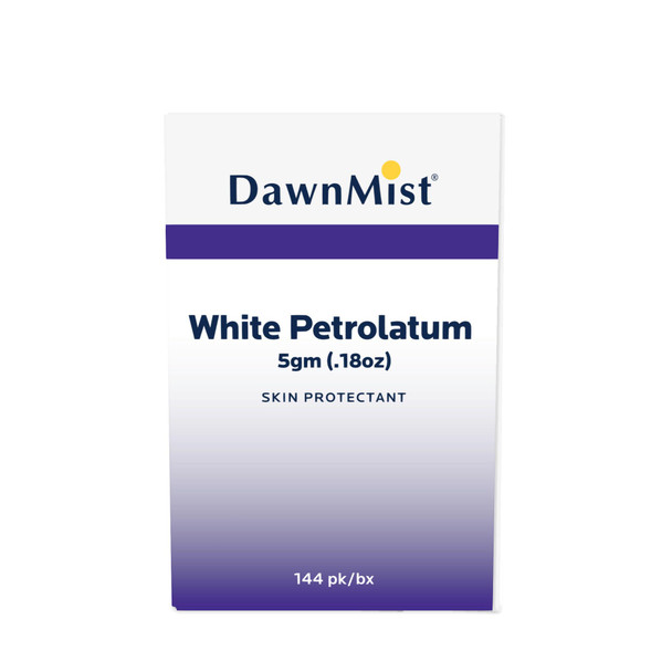 Dukal White Petrolatum, 5 g, Non-Sterile, 5 gm, Frangrance Free, Hypoallergenic Formula, 144 pk/bx
