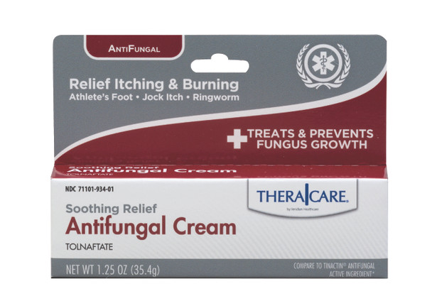 Veridian TheraCare Antifungal Cream – Provides long-lasting itch relief, 24/cs, Sold As Listed