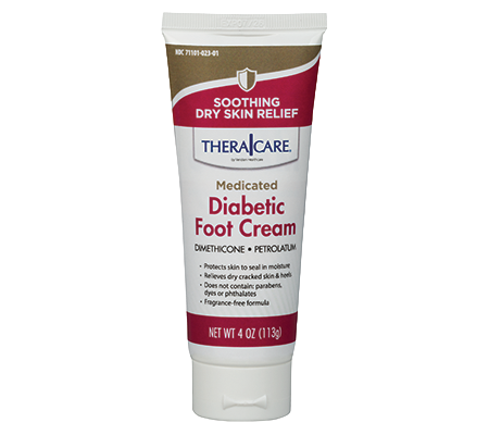 Veridian TheraCare Diabetic Medicated Foot Cream – DIABETIC DRY SKIN AID, PROTECTS SKIN, SEALS IN MOISTURE 