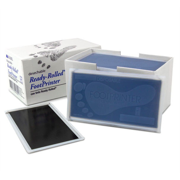 Aspen Ready-Rolled FootPrinter Ink Pad – Non-Toxic, Disposable, Latex-Free for Newborn ID & Birth Records
