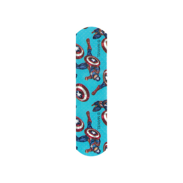 Dukal Avengers Stat Strip Adhesive Bandages 3/4" x 3" – Easy-Open, Sterile, Latex-Free Pediatric Marvel Bandages