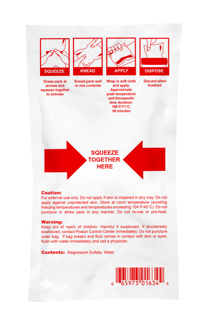 Dukal Instant Hot Pack 5"x9" – 30-Min Disposable Heat Therapy for Muscle Pain, Stiffness & Injuries