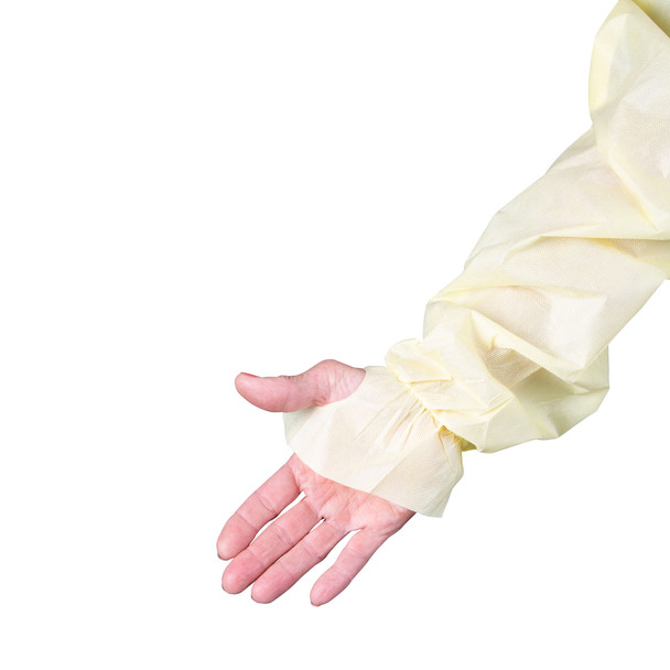 Dukal AAMI Level 1 Isolation Gown – Yellow, Disposable, SMS Material with Thumb Loops (Standard & XL)