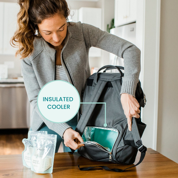 Motif Breast Pump Backpack – Insulated, Water‑Resistant Cooler Bag for Pump & Milk Storage