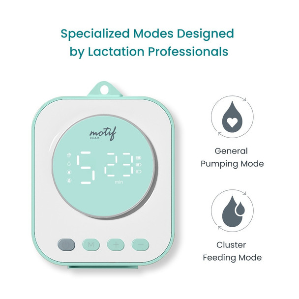 Motif Roam Breast Pump With Breast Milk Collection Cups – Hands-Free Wearable Pump, 4 Pump Modes, Leak-Proof