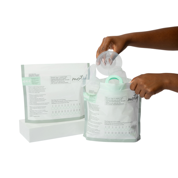 Motif Micro-Steam Sterilizer Bags – Eliminates 99.99% of Germs, 20 Uses Per Bag, 7-Pack