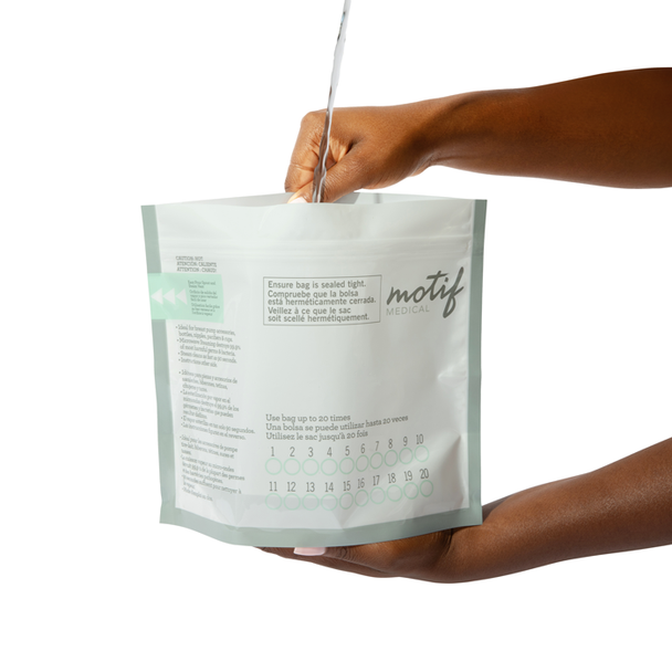 Motif Micro-Steam Sterilizer Bags – Eliminates 99.99% of Germs, 20 Uses Per Bag, 7-Pack