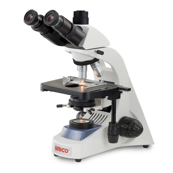 Phase Microscope – Trinocular Head, WF10X Eyepieces, 4X/10X/40XR/100XR Plan Phase Objectives