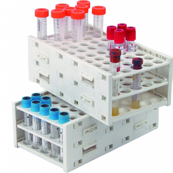 T-Racks Modular Laboratory Rack – 50 Place, Wood Construction