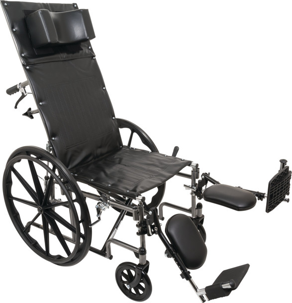 ProBasics Reclining Wheelchair – 18 X 17 in Seat, Removable Desk Arms, Reclines 90–160°, 300 lb Capacity