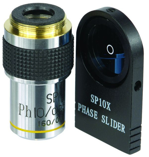 Unico PHASE Kit for G380 Series – Includes 10X Semi-Plan Phase Objective, Slide-in Annulus Ring