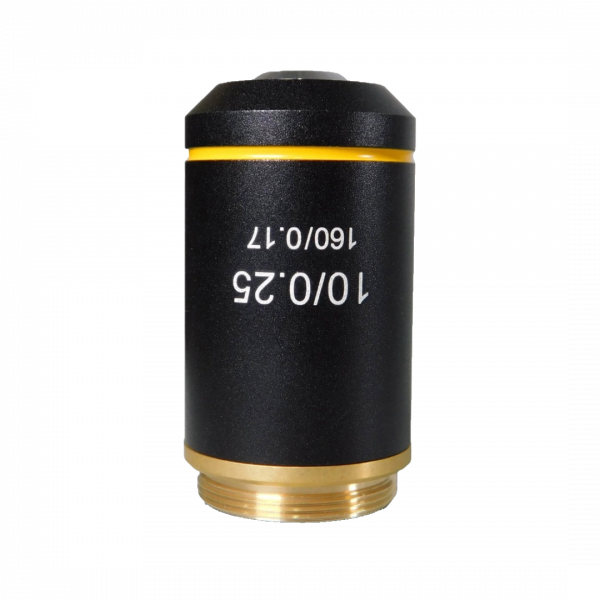 Unico 10X Achromatic Objective Lens – NA 0.25, Medium Magnification, Reduced Chromatic Distortion