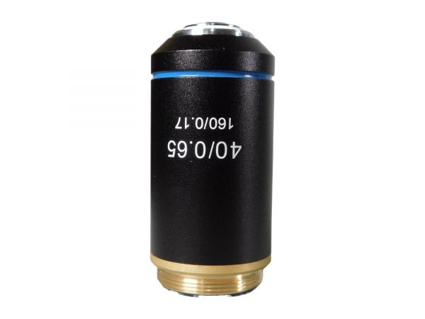 Unico 40X Achromatic Objective Lens – NA 0.65, High Clarity, Minimal Chromatic Aberration, Precision Optics,