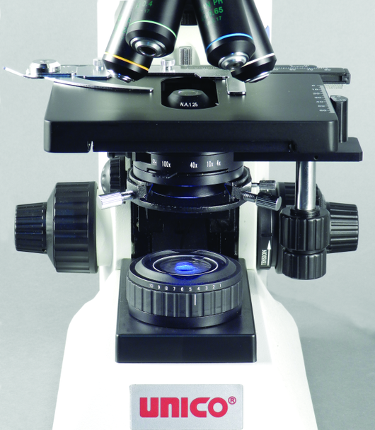Unico Advanced G504T Trinocular Microscope – Siedentopf Head, Plan Achromat Objectives, 3W LED Illumination,