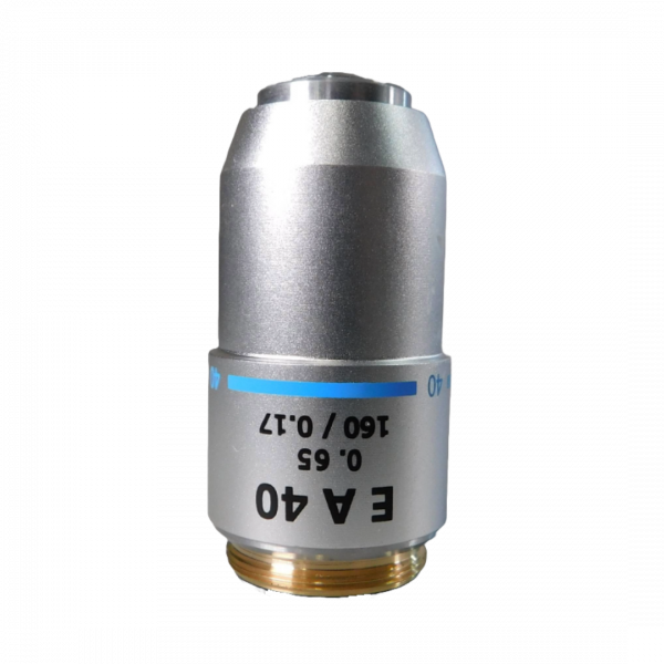 Unico 40X DIN Achromat Objective – n.a. 0.65, Retractable Front Lens for Improved Handling and Protection