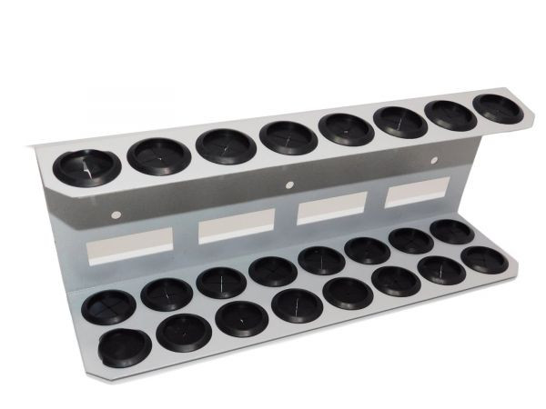Unico TUBE Holdster Rack – 18-Place Capacity, Durable Wood Construction, Secure Tube Organization, Lab