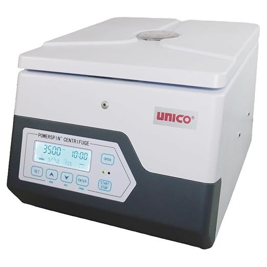 Unico Powerspin HXV Centrifuge – Variable Speed 500-3500 Rpm, 12-Place Fixed Angle Rotor, Digital Timer