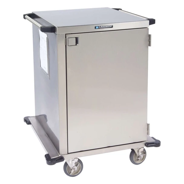 Lakeside 6940 Closed Case Cart – Welded Stainless Steel, One Door, Wire Shelves, 30 X 29 X 39 in