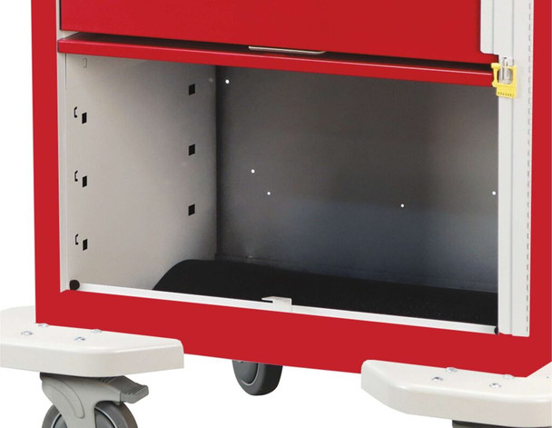 Lakeside Classic Emergency Cart – 4-Drawer, 9 in Panel, Breakaway Lock, Steel Construction, Red, 32 X 25 X in