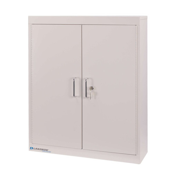 Lakeside Medication Storage Cabinet – Beige Finish, Four Adjustable Shelves, 24 x 8 x 30 in