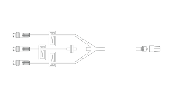 BD Smartsite Extension Set – 7.5 in Length, 1.7 mL Priming Volume, 3 Needle-Free Connectors