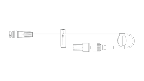 BD Smartsite Extension Set Smallbore – 1 Needle-Free Connector, Slide Clamps, Spin Male Luer Lock, 6 in Length