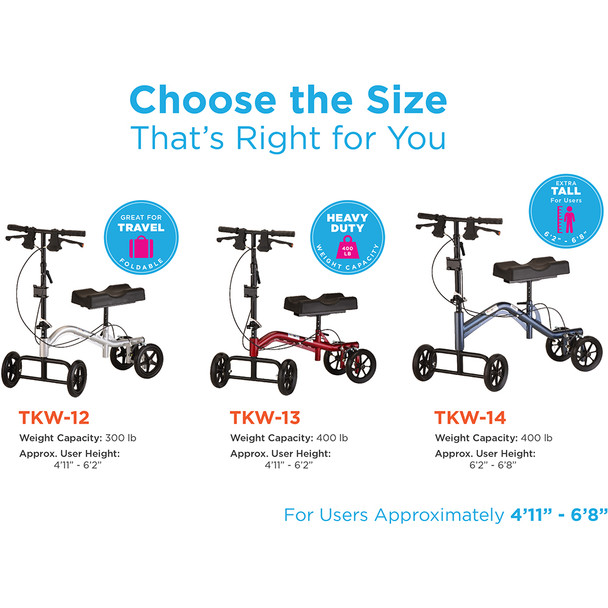 Turning Knee Walker – Foldable, Adjustable & All-Terrain Mobility Aid