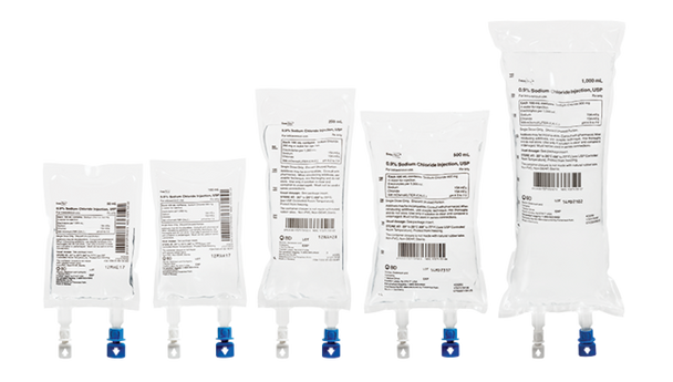 BD 0.9% Sodium Chloride Injection, USP – Non-PVC Freeflex Bag, 1000 mL, DEHP-Free, 10/Case, 26.12 lb