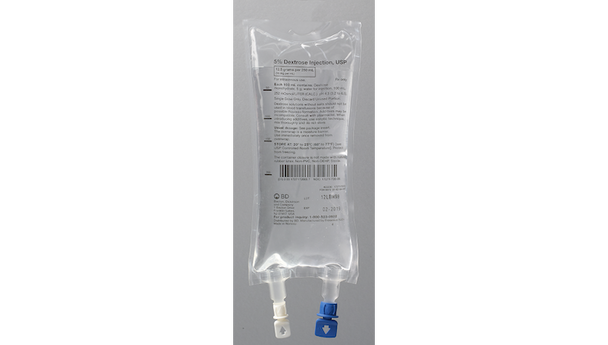 BD 5% Dextrose Injection, USP IV Solution – Freeflex Bag, Non-Pvc, Non-Dehp, 250ml, 30/case