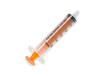 BD Univia Enteral Syringe – 3 mL Fill Volume, Slip Tip, Disposable, 100/box Packaging, Single-Use Design