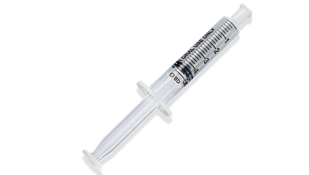 BD 5 mL Clear Oral Syringe – Slip Tip, Disposable, Single-Use, 100/Box, For Oral Medication and Enteral