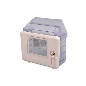 BD Recykleen Pharmaceutical Sharps Container – 5.4 Qt, Counterbalanced Door, Locking Lid, Pearl Color