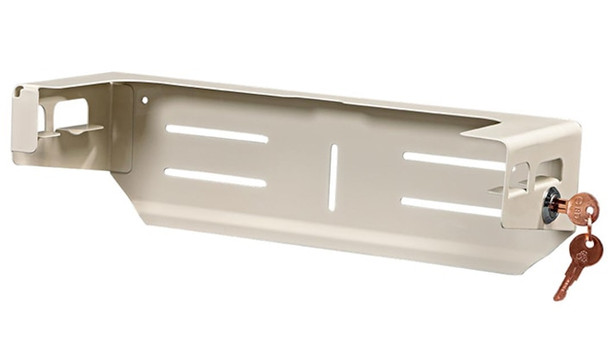 BD Sharps Container Locking Wall Bracket – Metal Construction, Integrated Lock, 13.9 × 4.8 × 4.1 in