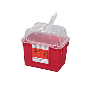 BD Sharps Container Locking Wall Bracket – Light Beige, Plastic, Compatible with 8 Qt, 14 Qt