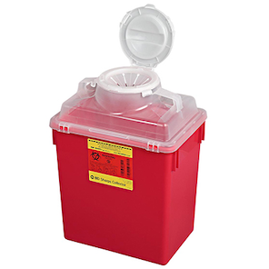 BD Sharps Container Locking Wall Bracket – Light Beige, Plastic, Compatible with 8 Qt, 14 Qt