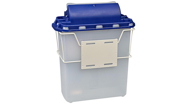 BD Sharps Container Wire Bracket – Metal Construction, Beige, 12.4 x 5.7 x 6 in, Compatible with 2 & 3 Gallon