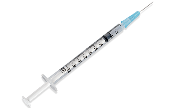 BD Tuberculin Syringe with Detachable 25 g X 5/8 in. Needle – 1 mL Capacity, Sterile Single-Use, Thin Wall
