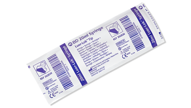 BD Luer-Lok Syringe – 20 mL Capacity, Sterile Single-Use, Luer-Lok Tip, Disposable, 192/Case Packaging