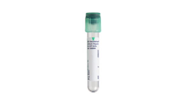 BD Vacutainer Heparin Tubes – 13x75 mm, 2 mL Draw Volume, Lithium Heparin 37 USP Units, Sterile Blood