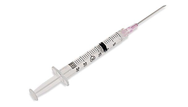 BD Luer-Lok Syringe with Attached Needle – 3 mL Capacity, 18 g X 1-1/2 in. Needle, Sterile Single-Use