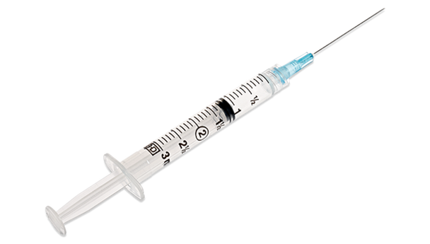 BD Luer-Lok Syringe with Attached Needle – 3 mL Capacity, 25 g X 1-1/2 in. Needle, Sterile, Single-Use